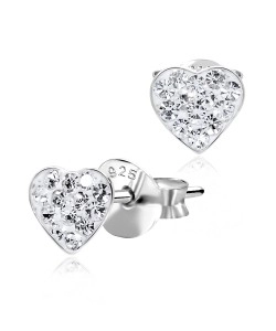 Heart Silver Stud Earrings STS-2797